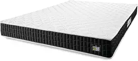Colchão Casal Espuma D33 New Millenium 138x188x19cm Branco/Preto Hellen - Suporta até 120kg por Pessoa