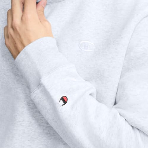 Champion Men's Powerblend Fleece Crewneck Sweatshirt, C Logo, New Manhattan Mist Heather, Small - image 4