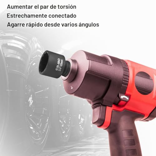 Miniatura 5 de Quarkzman Llave De Vaso De Impacto De 12 Puntos De 55 Mm Para Tuercas De Eje Métricas De 3 4 Pulgadas Para Reparación De Automóviles Fácil De Quitar
