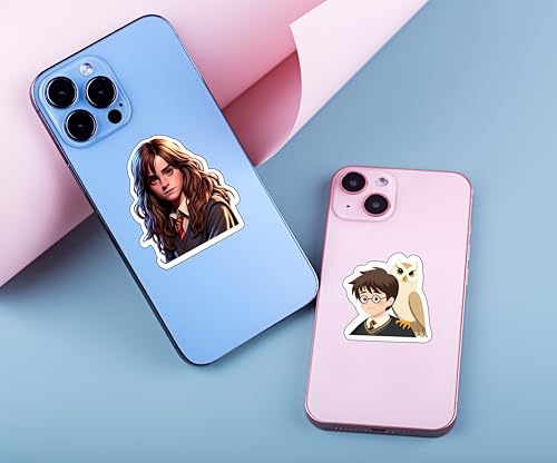 Image of Lerito Harry Potter Vinyl Stickers, Waterproof Self Adhesive Decals for Laptop, Journal, Guitar, Mobile Phone, Multicolour, 50 Pack