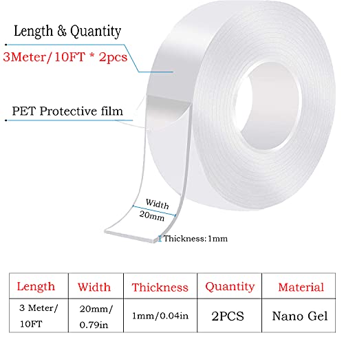 Doppelseitiges Klebeband Keogh 6M Extra Stark, Transparent