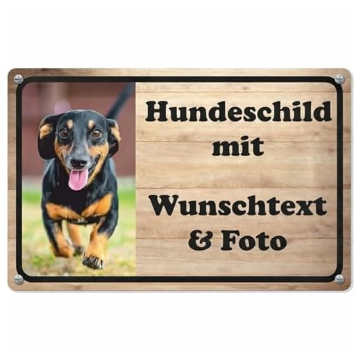 INDIGOS UG Alu-Dibond Schild für Hunde