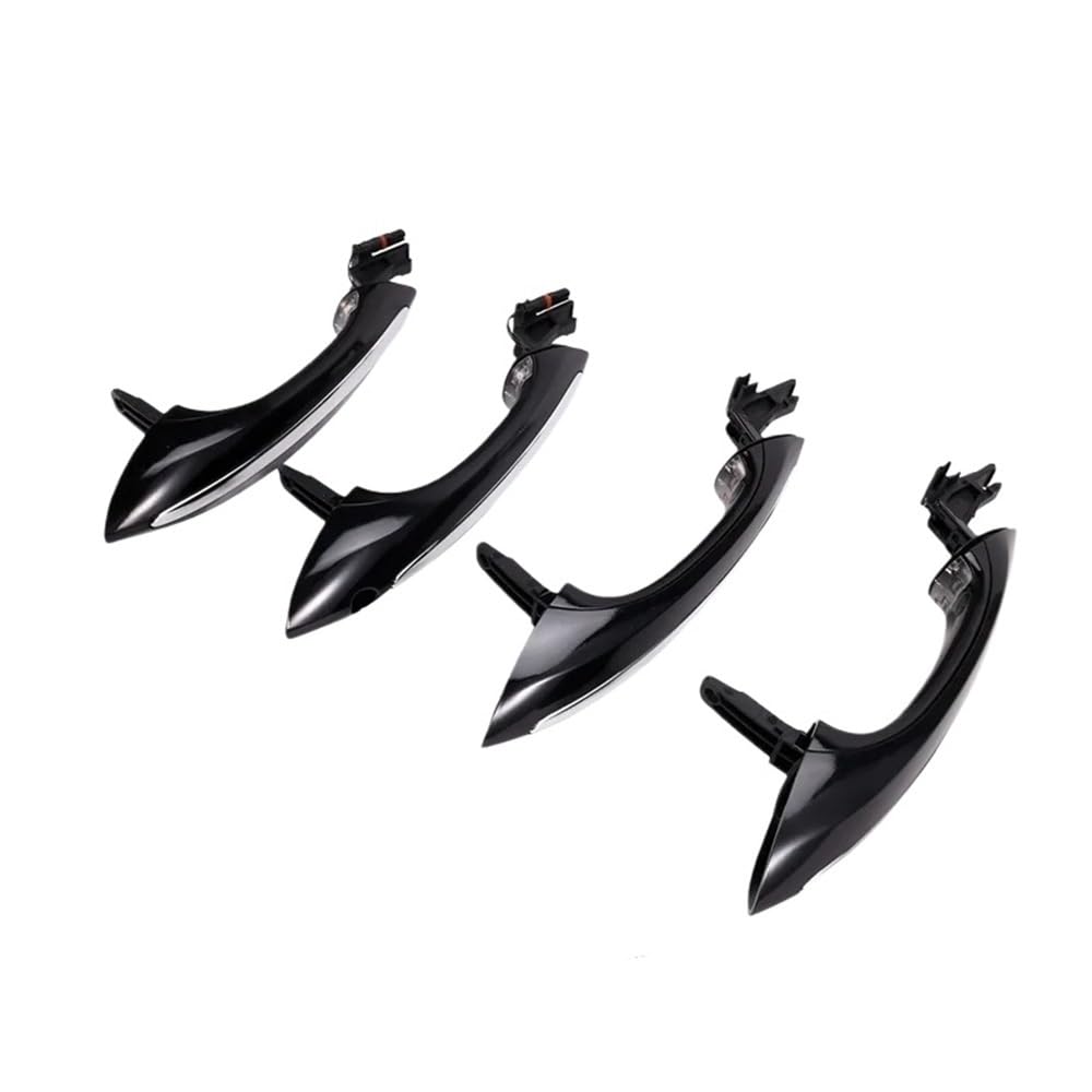 Poignée de porte extérieure avec éclairage pour BMW Série 5 6 7 F10 F01 F12 F07, kit 4 pièces