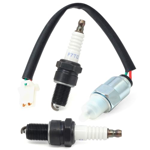 YUXIVCNE 127-9292 Fuel Carburetor Solenoid Kit With Spark Plugs Replacement for Toro for TimeCutter for Titan HD for Exmark for Quest Radius E S Series Lawn Mower