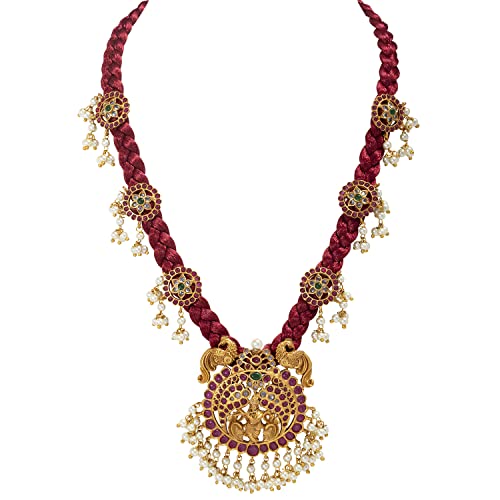 Gargantilla Kundan Señor Kishan con baño de oro mate premium 5