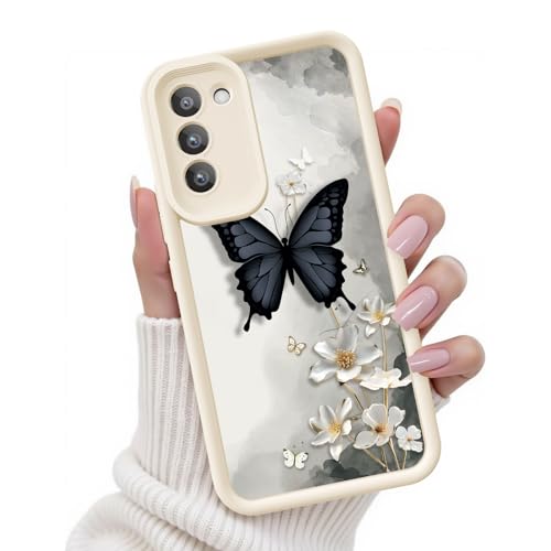 Coque Samsung S22 Plus papillon silicone souple résistant aux chocs