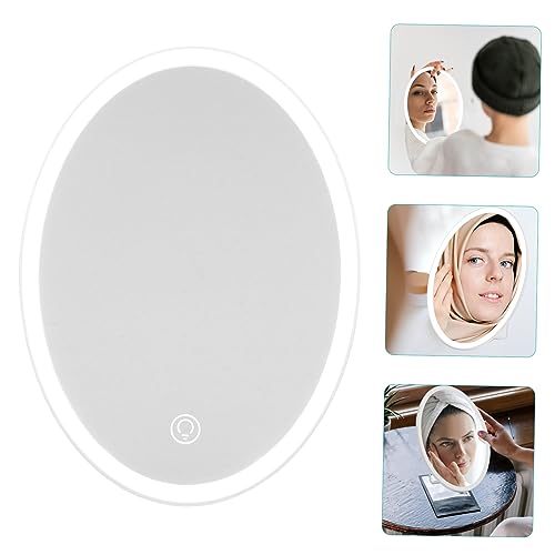 Espejo de maquillaje LED compacto para escritorio miniatura 5