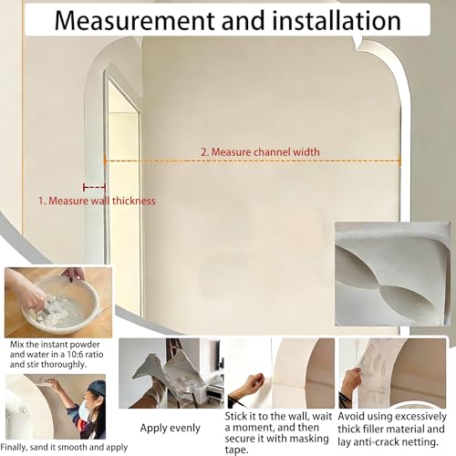 Arco de puerta con moldura de pasillo blanca y soportes decorativos para revestimiento de pared 7