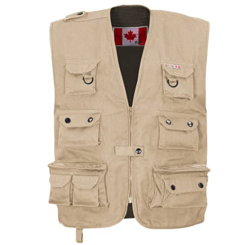 Fox Gilet Outdoor Heavy coupe-vent en toile épaisse OD vert multi-poches