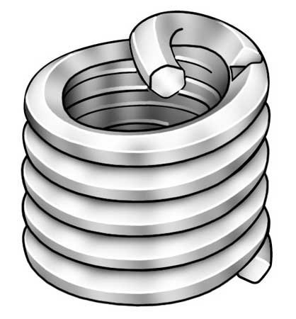 Helical Insert, SS, 1/4-20, 0.250 In L, Pk10