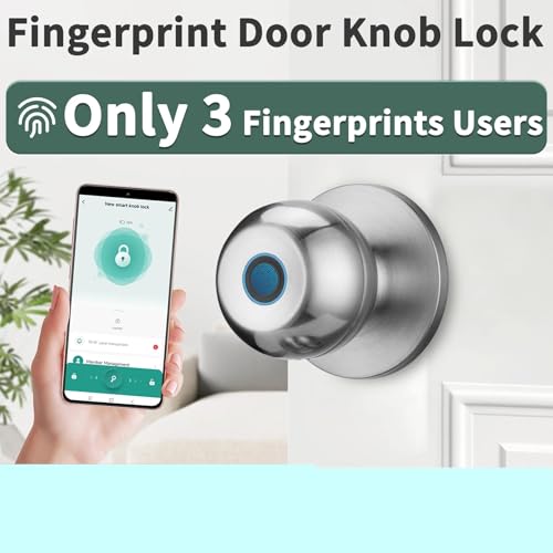 Bouton de porte biométrique avec contrôle par application mobile - 3