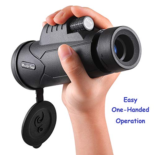 MaxUSee Kids Telescope 400x40mm with Finder Scope for Kids & Beginners + Portable 10X42 HD Monocular with BAK4 Prism FMC Lens for Moon Viewing Bird Watching Wildlife Scenery