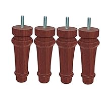 Margot Royal Louis XVI set with 4 legs for slatted base, 5.5 x 5.5 x 18 cm 5.5 x 5.5 x 15 cm Natural lacquer