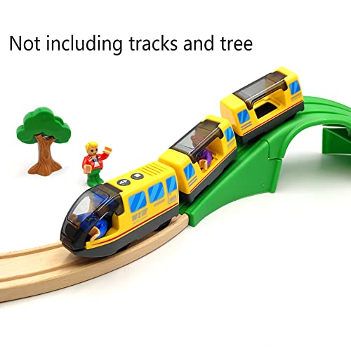 Battery Train Magnetic Connection Inter City Train With Figures For Wooden Train Track Toys Locomotive Train Toys For Toddlers 3 4 5 Year Old Kids (No-Include Battery And Track) #TOP1