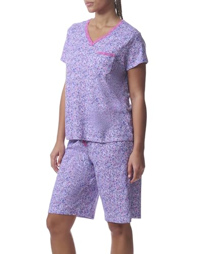 Karen Neuburger Women's Sleeve Tee and Bermuda Short Pajama Set