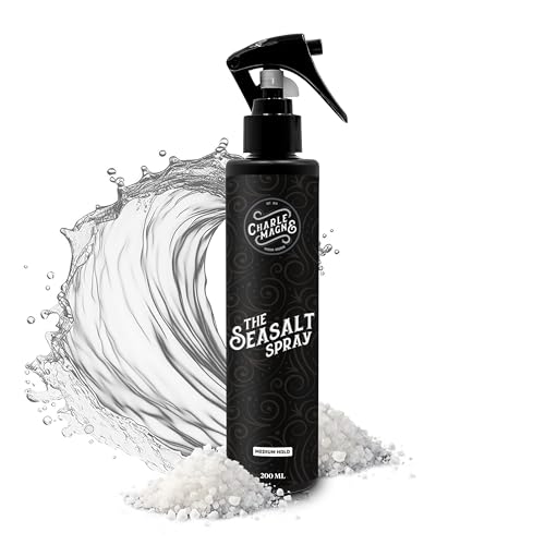 Charlemagne Spray de sal marina - espesante para el cabello - producto de pre-peinado - spray de agua salada para el cabello - más textura, más volumen