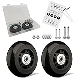 Be:striata 2車輪 キャスター 静音 スーツケース 補修 DIY キャリー カート 2個セット選べるサイズ タイヤ交換 日本語説明書付き タイヤ75mm*24mm×2個