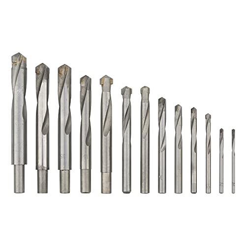 JIUWU 13 pcs Tungsten Steel Cemented Carbide Twist Drill Bits