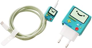 طقم واقي شاحن وكابل سيليكون ثلاثي الأبعاد 4 في 1 بتصميم عصري رائع مضاد للتشابك متوافق مع جميع الشواحن من جي باور، مجموعة من 4 قطع، متعدد الألوان