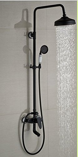 Robinet de bain douche finition multi couleur avec colonne de douche effet pluie 20,3 cm chic
