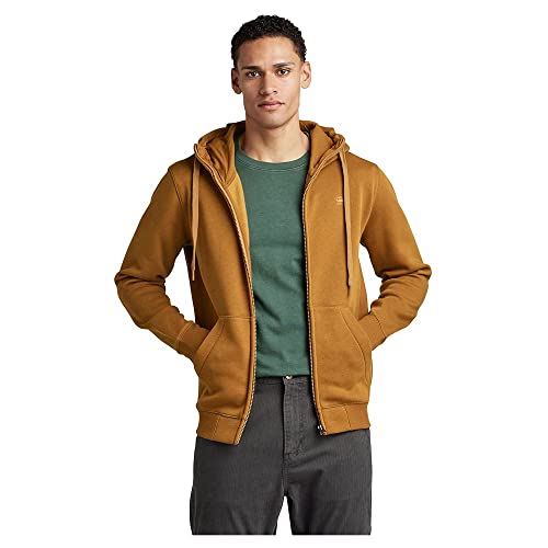 G-STAR RAW Herren Premium Core Hooded Zip Thru Sweatshirt, Braun (Oxide...