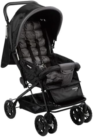 Carrinho de Bebê, Berço e Passeio, Reclinável Luck Voyage - Preto