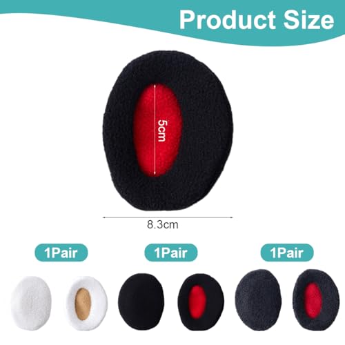 3 Pairs Bandless Ear Warmers, Unisex Winter Muffs for Outdoor Activities2