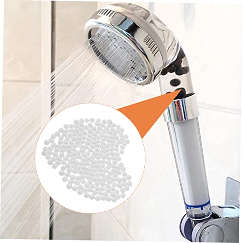 Alipis 1 Set Shower Ball Mineral Stone Filter Mineral Balls Mineral Beads Energy Ball Shower Head Powder, Tourmaline Powder White Creative Shower Filters Bead #TOP6