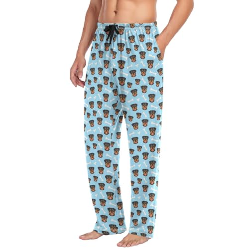 Pantalones de descanso finos de hombre JUNZAN con estampado de perro 5