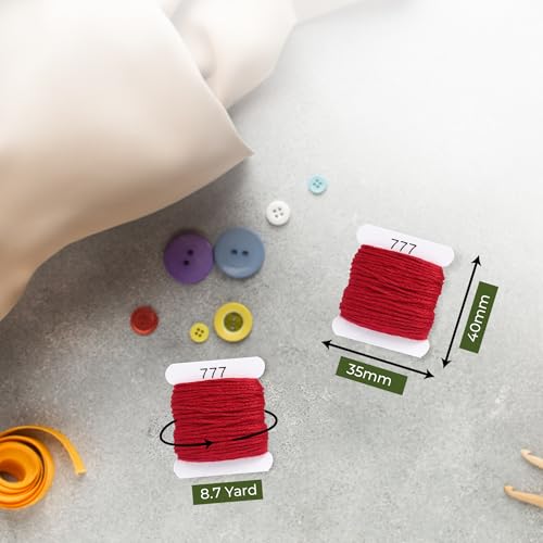 Image of Embroidery Floss Kit and Refills - Cotton Threads - DMC Color Coding for Cross Stitch, String Crafts, Friendship Bracelets