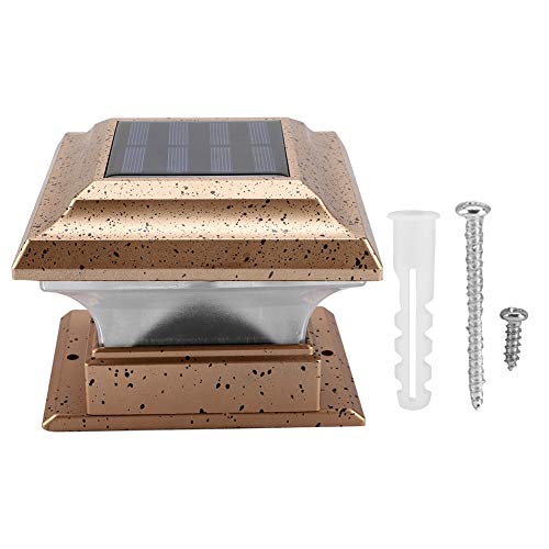 Haofy Luz solar post Cap Lights, lámpara exterior para valla o patio, lámpara de seguridad impermeable para jardín de casa, post Deck Light (blanco)