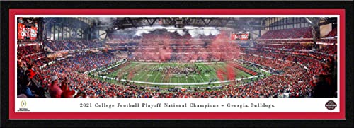 Georgia Bulldogs, 2021 College Football National Champions - 42x15.5-inch Single Mat, Select Framed Picture by Blakeway Panoramas