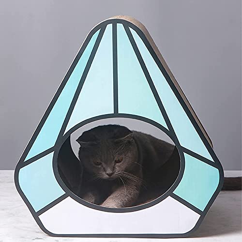 Griffoir pour chat en carton de qualité supérieure bleu - 3