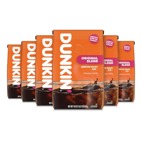 Dunkin’ Original Blend Medium Roast Ground Coffee, 18 Oz. Bags
