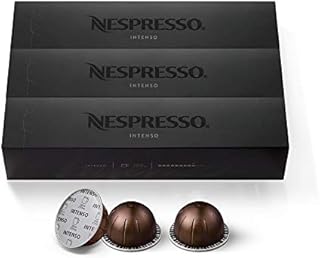 Nespresso Capsules VertuoLine, Intenso, Dark Roast Coffee, 10 Count (Pack of 3)