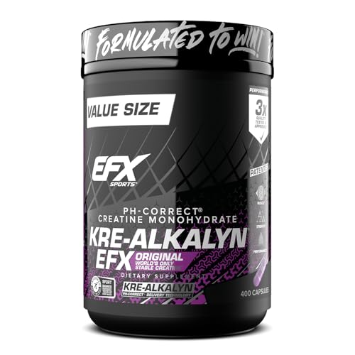 EFX Sports Kre-Alkalyn EFX | pH Correct Creatine Monohydrate Pill Supplement | Strength, Muscle