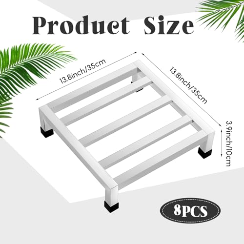 Image of MorningRo 8 Pack Dunnage Rack 13.8 inch Long x 13.8 inch Wide, 3.9 inch Height