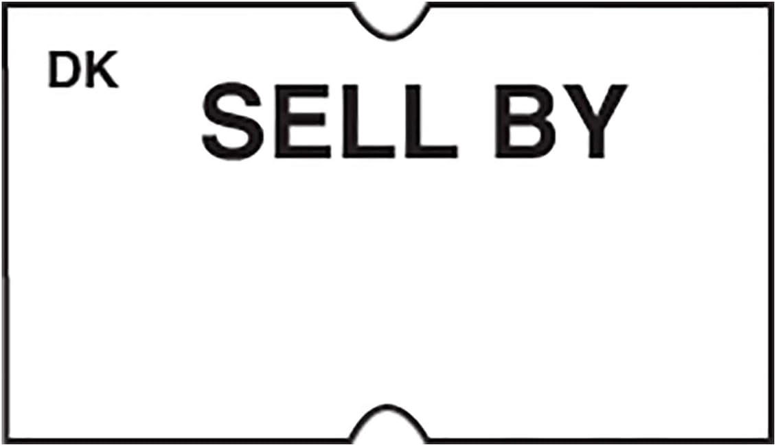 DayMark IT120544 White Sell By Label for DM-3 Label Gun - 8000 / PK