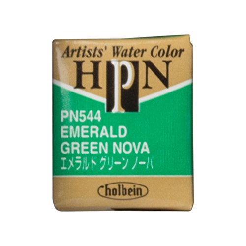 ホルベイン 固形水彩絵具 アーチストパンカラー エメラルドグリーンノーバ PN544 ハーフパン