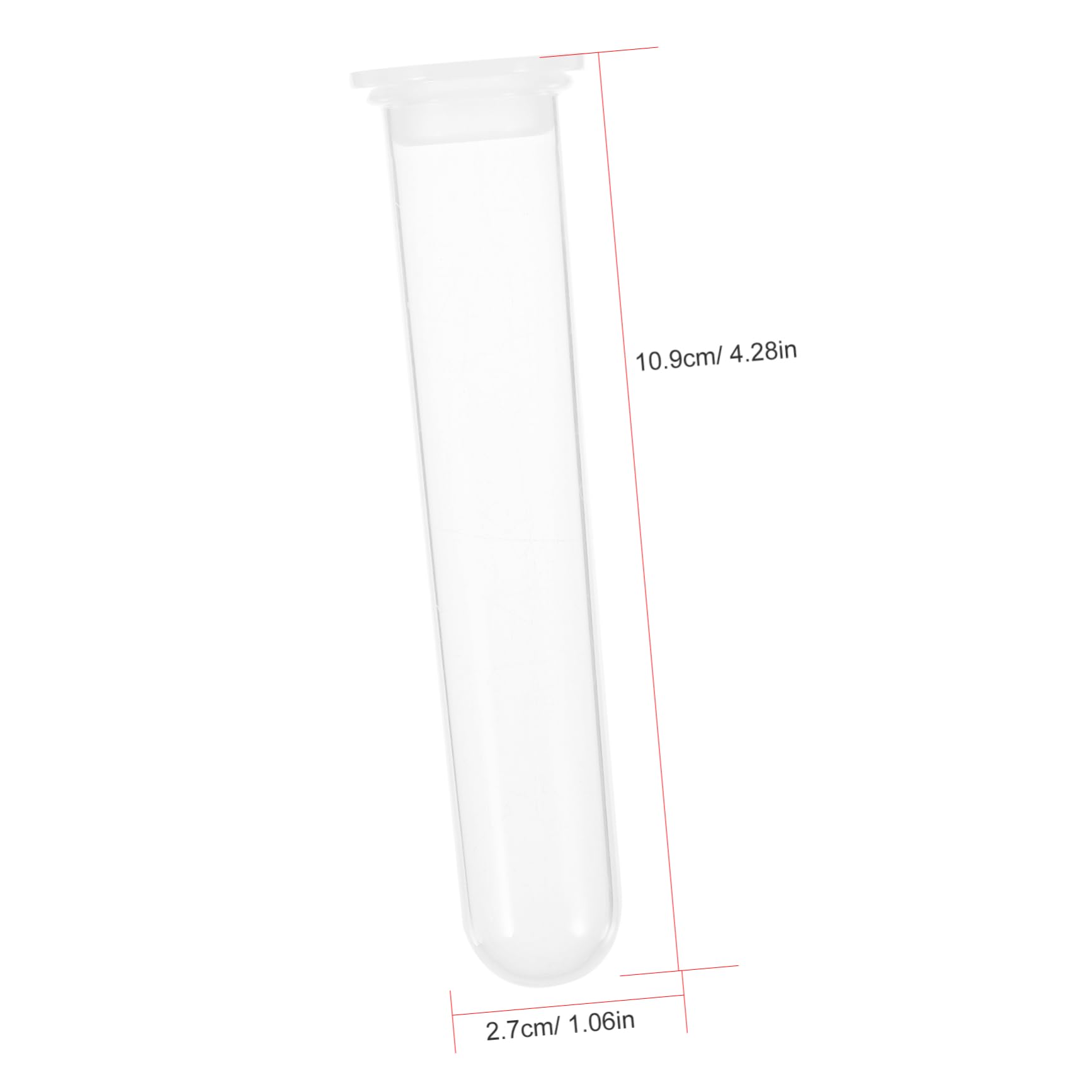 Provette da Centrifuga da Laboratorio 20ml Tappi, in Plastica Pp Leggera, Fondo Tondo, 100 Pezzi per Esperimenti Scientifici e Conservazione Liquidi