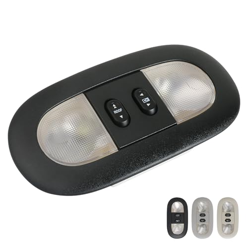 Image of Overhead Console LED Dome Map Light Lamp | Fits Ford F150 2004-2008, for Lincoln Mark LT 2006-2008 Truck | Replaces 7L3Z-18519A70-BA Interior Cab Lights with Sunroof and Rear Window Switch (Black)