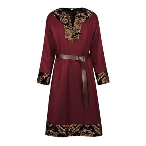 Chaqueta medieval hombre de cosplay elegante y abrigo largo histórico casual
