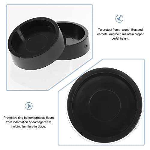 Patins antidérapants pour roulettes de meubles DOITOOL en caoutchouc noir x4 - 6