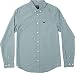 RVCA Men's That'll Do Oxford Long Sleeve Woven Shirt, Arona Blue, Large