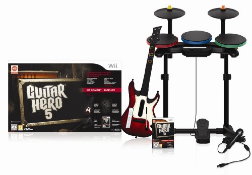Guitar Hero 5 inkl. Gitarre, Schlagzeug & Mikro - [Wii]