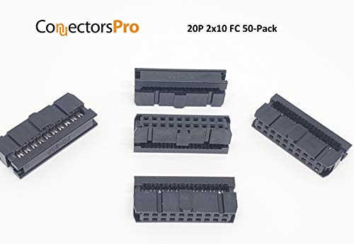 Conector hembra crimp 20 pines 2.54mm 50 unidades miniatura 2