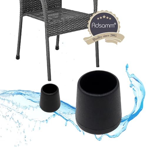 Protectores para patas de silla negros Adsamm de 28 mm a 29 mm 5