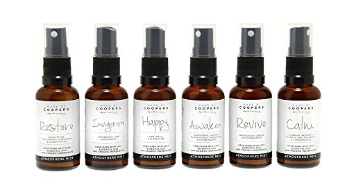 Made By Coopers Aromaterapia Room & Linen Spray Set de Regalo, 100% aceites Esenciales, Fragancia Natural para habitación (30 ml x 7)