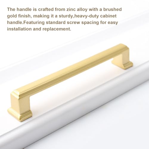 Tirones de gabinete de oro de 5 pulgadas con tornillos para hardware de casa 4