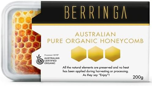 Berringa Certified Organic Honeycomb 200g